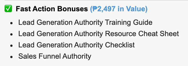 DBP Fast Action Bonuses