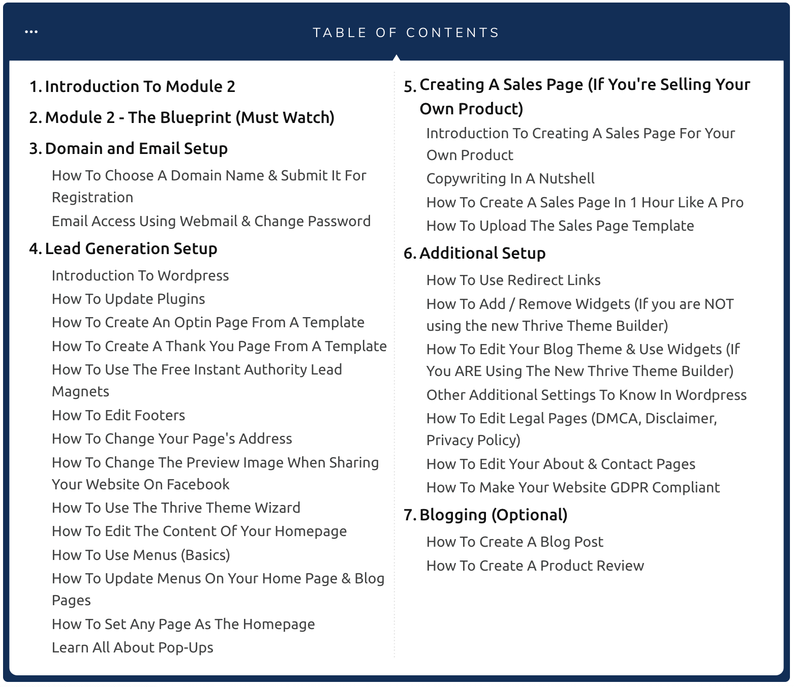 Overview DSUT Module 2