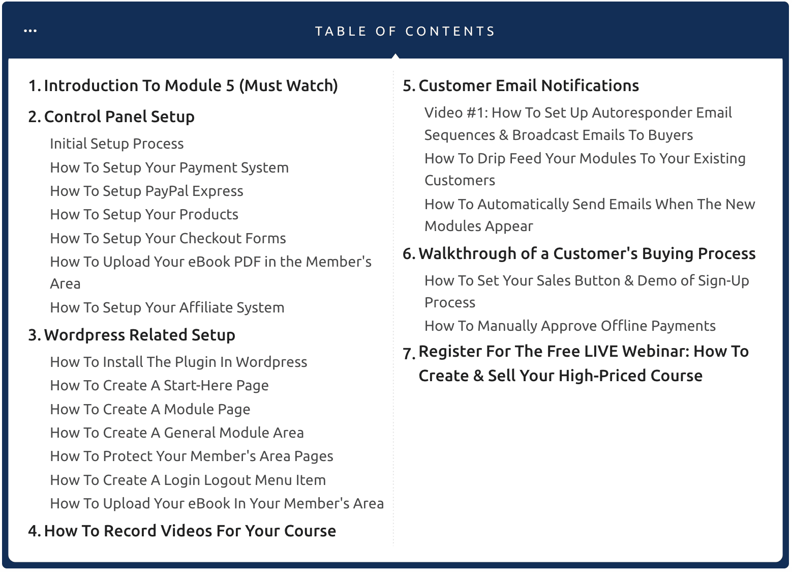 Overview DSUT Module 5