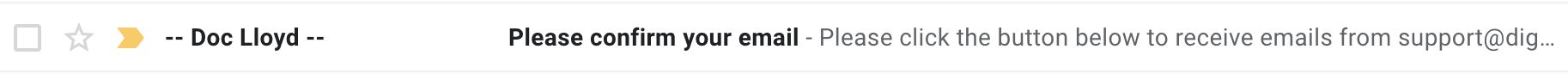Please confirm your email